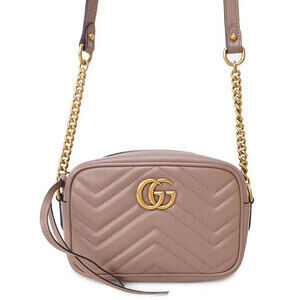 GUCCI GG Marmont Quilted Shoulder Bag Pink